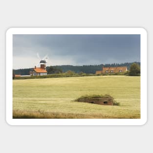 World War II pillbox in a field at Weybourne, Norfolk, UK Sticker